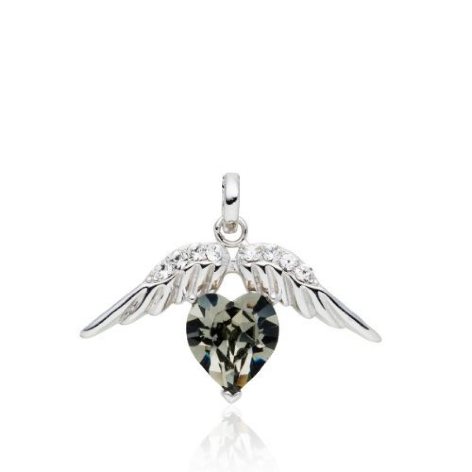 Rafaela Donata Glossy Collection Damen-Anhänger "Flügel" mit original Swarovski Elements Black Diamond (ohne Kette)  60836049 